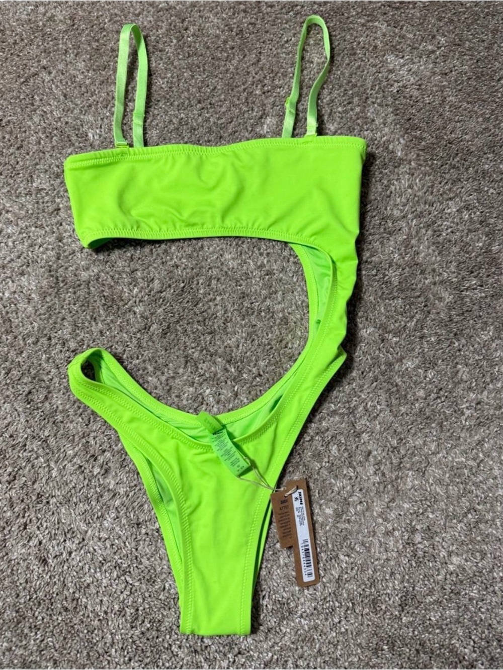 SKIMS RARE NWT Neon Lime Monokini